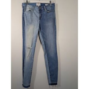 William Rast Jeans Womens 28 Blue Perfect Skinny Frayed Hem Stretch Denim